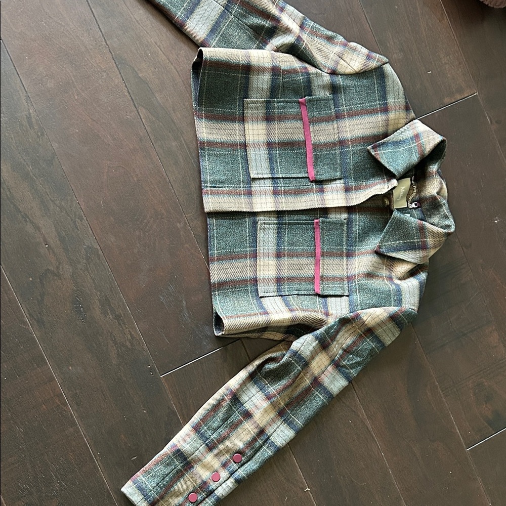 Malej Plaid Jacket with Purple Accents